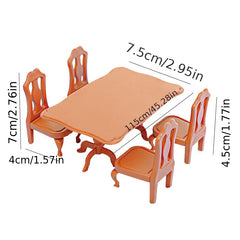 Mini Dining Table Play House Furniture Set