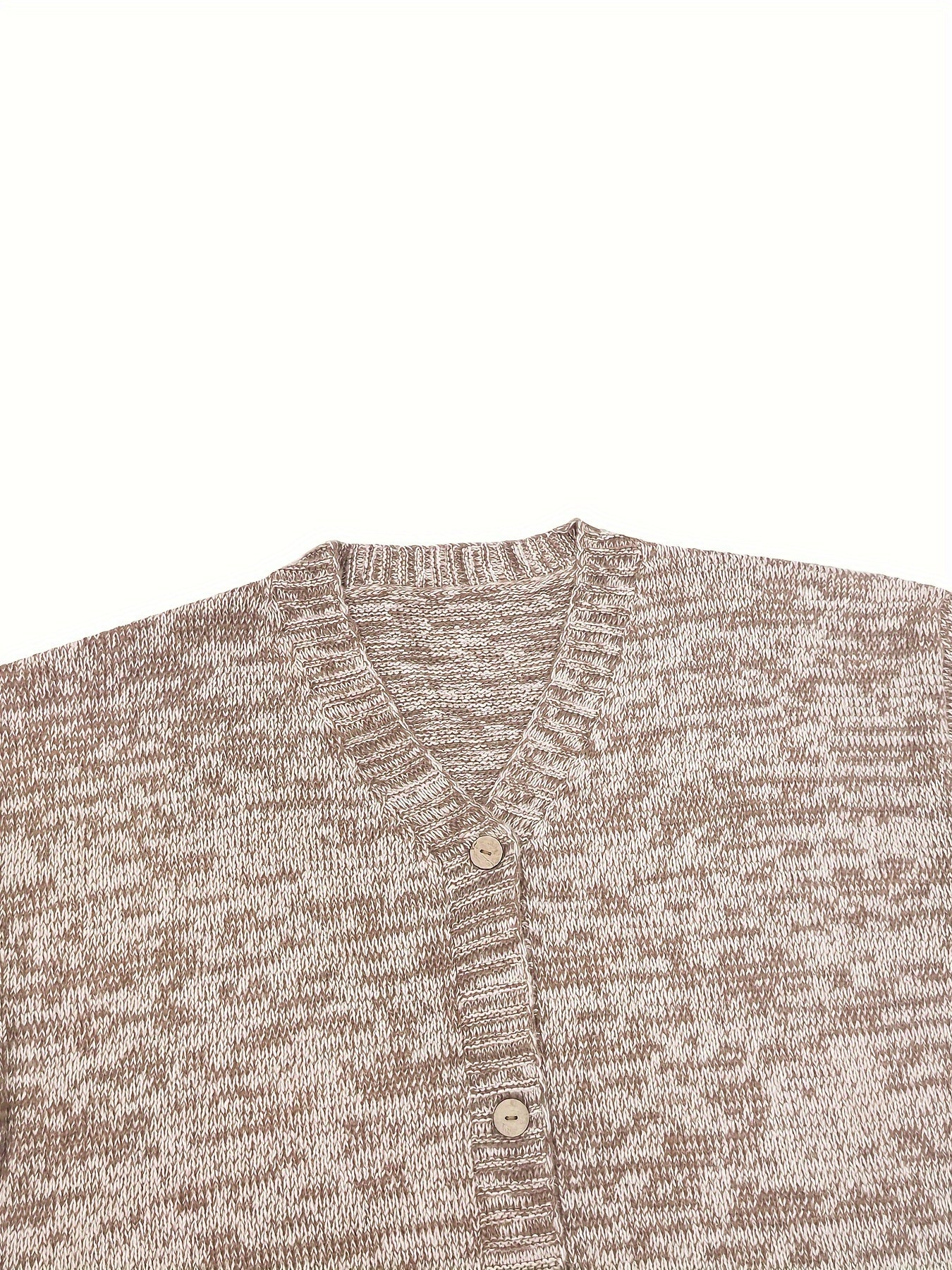  Solid Long Sleeve Button Up Stretch Cardigan
