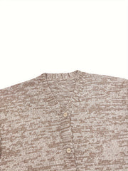  Solid Long Sleeve Button Up Stretch Cardigan