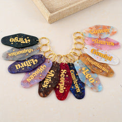 Zodiac Theme Key Tag Key Chain Bag Accessory Gift