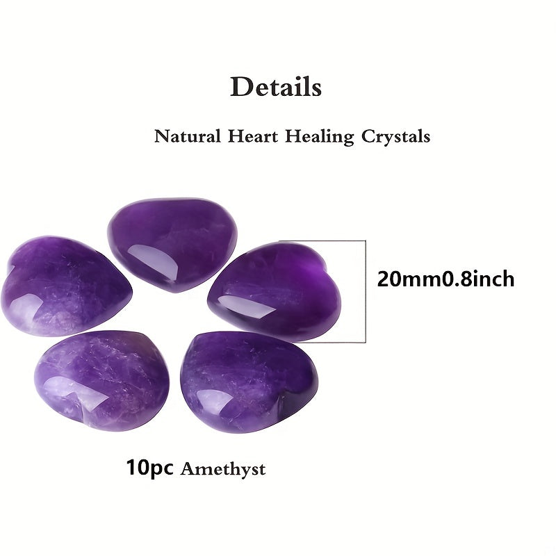 Natural Rose Quartz Amethyst Love Stone Set 2.03 cm