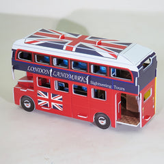 London Double Layer Bus 3D Puzzle Foam Toy Model Kit DIY Educational Car Series