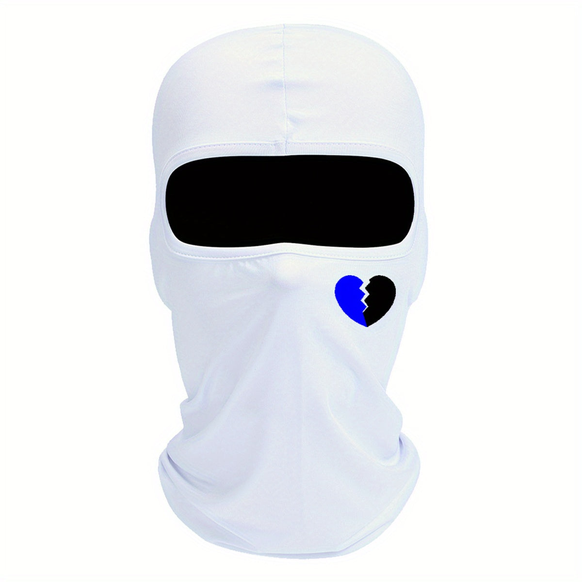 Heart Printed Mask Hood for Men and Women, Windproof Sun Hat