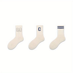 Women's Striped Sports Short Socks Breathable & Comfy Stockings