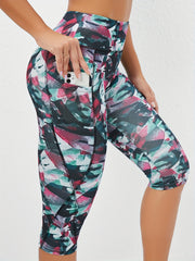 Geometric Pattern Butt Lifting Yoga Shorts High Waist Activewear