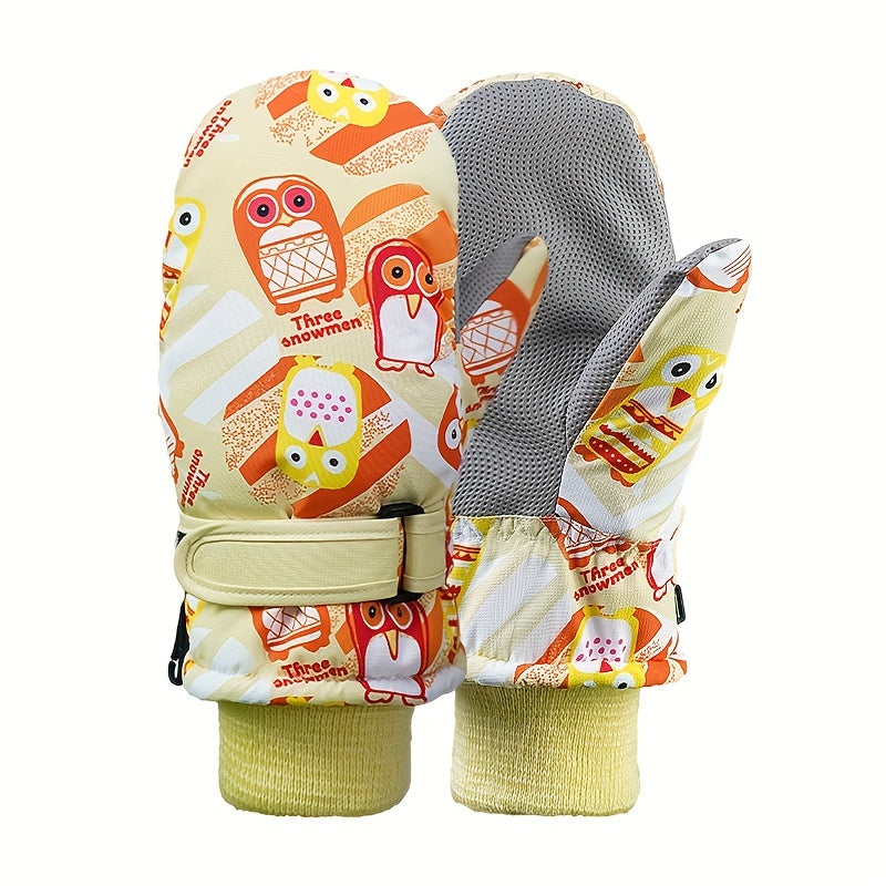 Kids' Waterproof Skiing Gloves Winter Warm Gloves