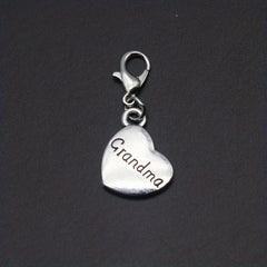8pcs Silvery 3D Family Member Pendants Lobster Clasp