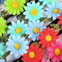 7pcs Flower Headband Hawaiian Sunflower Daisy Hair Tie Floral Wreath