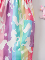 Girls' Unicorn Print Cami Jumpsuit
