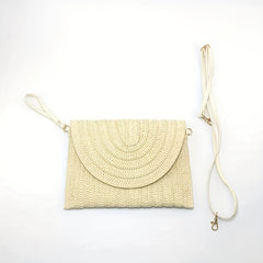 Straw Clutch Bag Boho Style Crossbody Handbag
