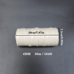 4mm Cotton Macrame Cords for Wall Hangings 50m