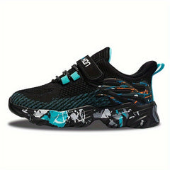 Breathable Woven Sneakers For Boys Lightweight Anti Slip Low Top Sneakers
