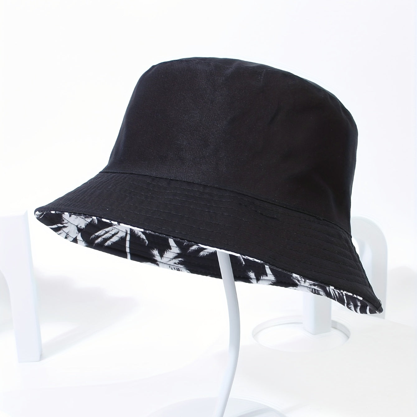 Coconut Tree Reversible Bucket Hat Fisherman Cap Sunscreen