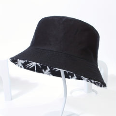 Coconut Tree Reversible Bucket Hat Fisherman Cap Sunscreen