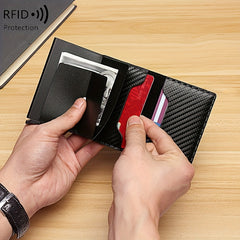 RFID Blocking Card Holder Airtag PU Leather Tracker Bracket Credit Card Bag