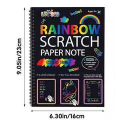 Rainbow Scratch Off Notebook Set - 12 Sheets