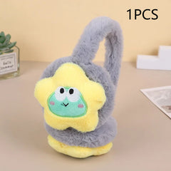Plush Ear Warmer Headband Bunny Bee Star Heart Ears Soft Pastel Pink Beige