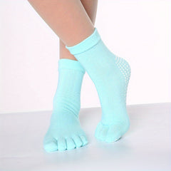 Non Slip Toe Socks for Women - Comfy Five Finger Yoga Socks