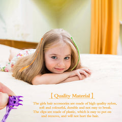 18pc Kids Coloured Hair Extensions Hair Accessories For Girls
