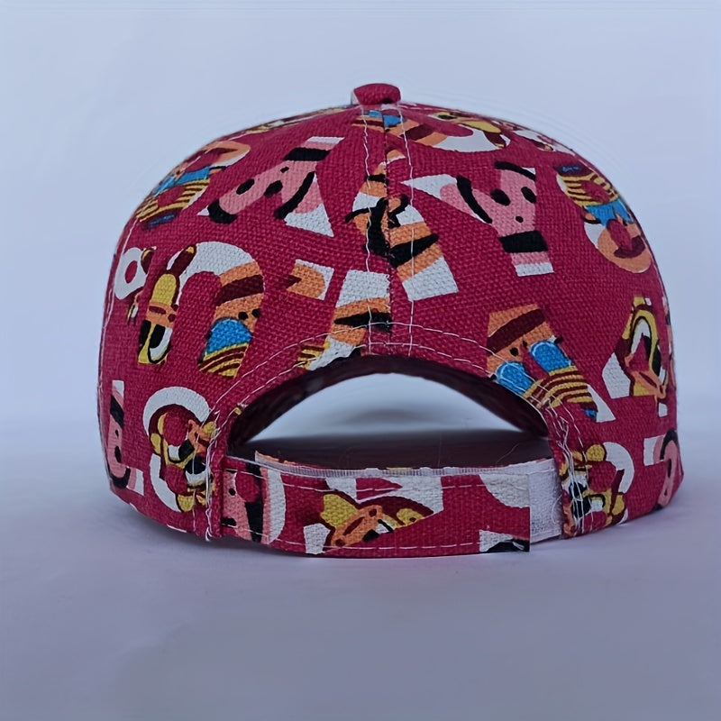 Graffiti Letter Print Baseball Cap Hip Hop Dad Hat Sunscreen