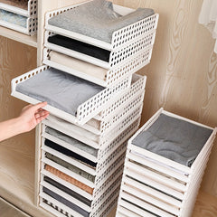 Desktop Storage Clothes Pants Lazy Stacking Board Wardrobe Finishing