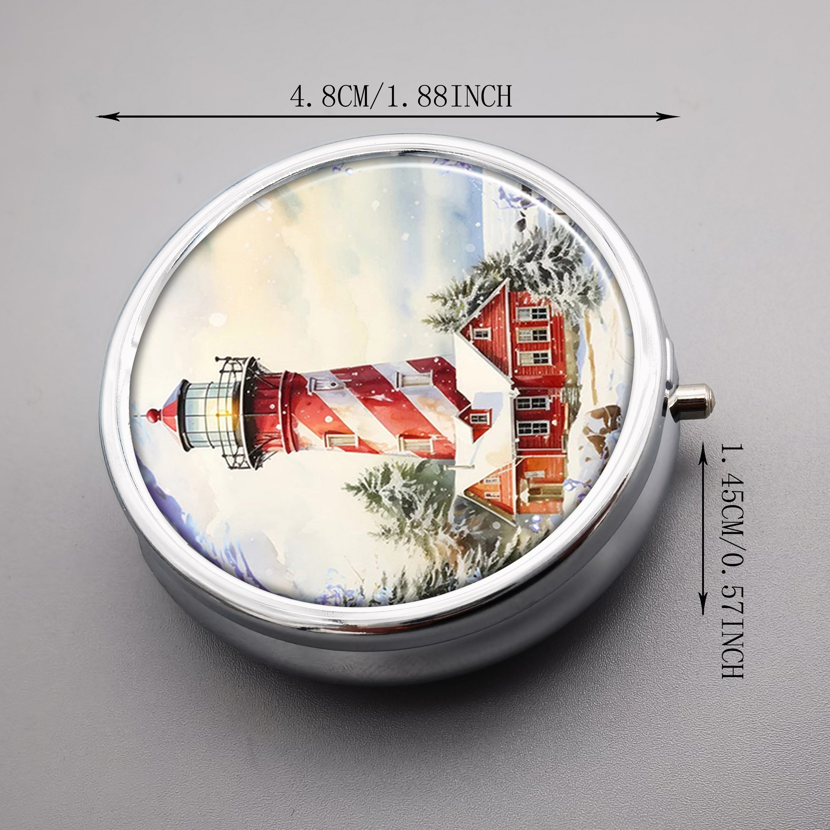 3 Compartment Pill Case Portable Pill Box for Pocket Or Purse