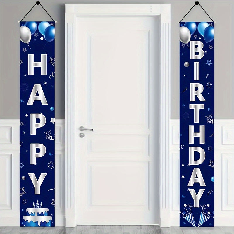 2PCS Birthday Door Banner Party Decoration Home Room Decor