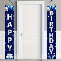 2PCS Birthday Door Banner Party Decoration Home Room Decor
