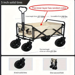 Foldable Camping Utility Wagon for Outdoor Picnic Travel