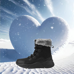 Women's Winter Snow Boots Plush Inner Thermal Comfort Lace-up Hiking Boots