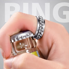 Rotation Chain Promise Ring Beer Bottle Jewelry Gift Accessory
