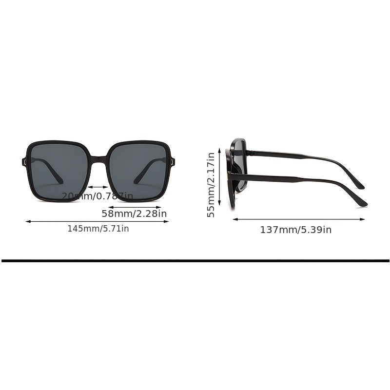 Oversized Square Sunglasses Jelly Gradient Glasses UV400