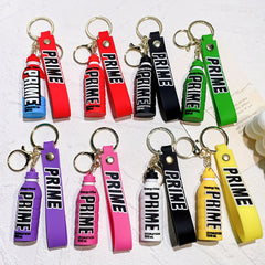 Cartoon Drink Bottle Key Chain Pendant Backpack Bag Charms Decor
