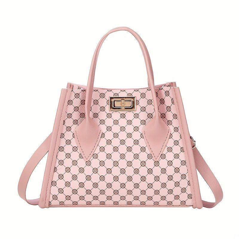 Classic Style Women's Handbag Turn Lock Crossbody Bag