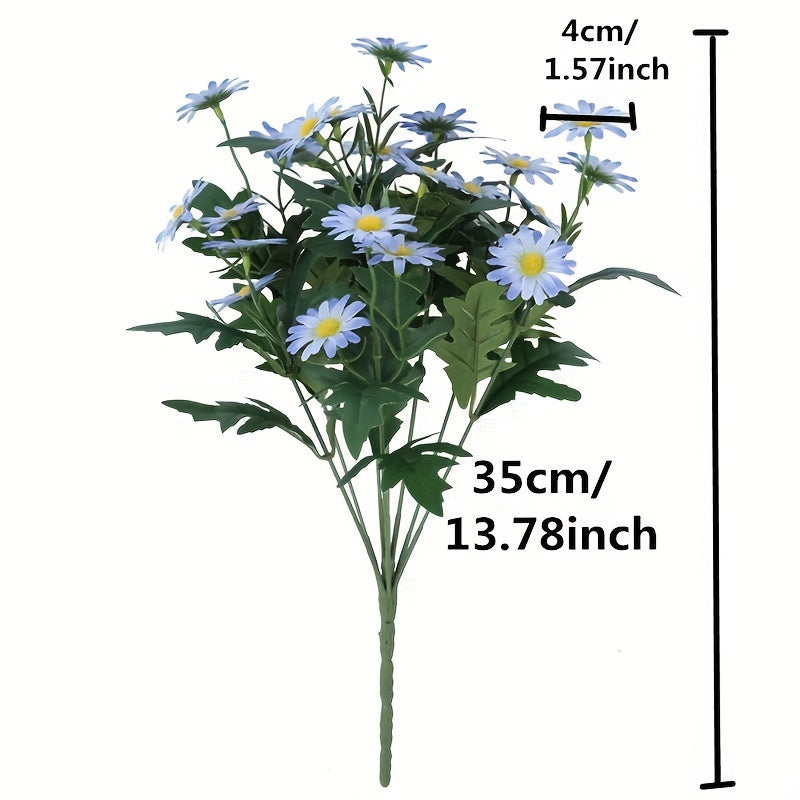 9 Forks Artificial Daisy Flower Real Touch Arrangement Home Wedding Office Decor