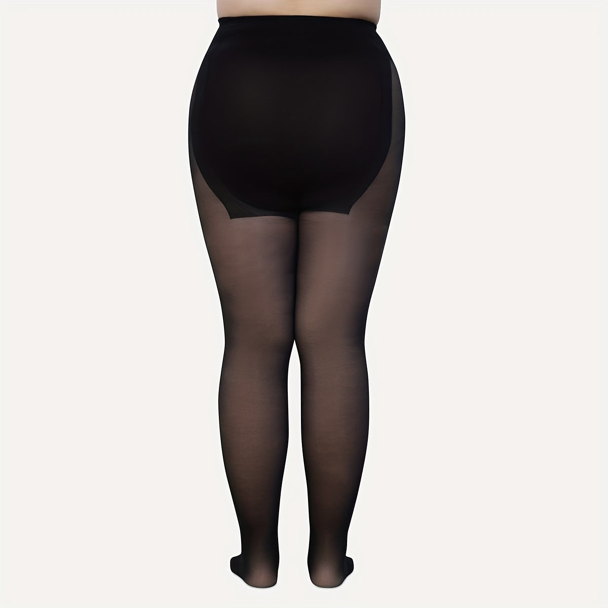  Two Tone Plush Lined Fishnet Pantyhose