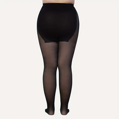  Two Tone Plush Lined Fishnet Pantyhose