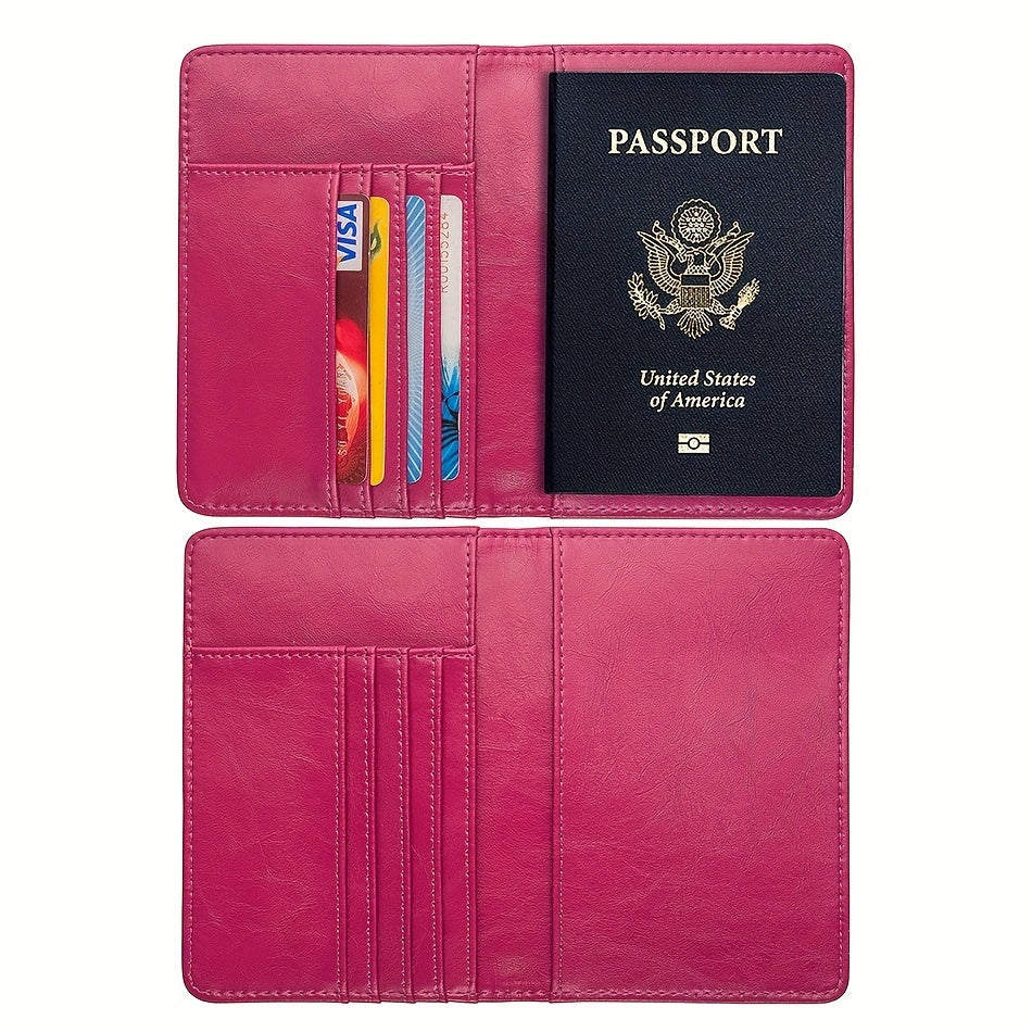 PU Leather RFID Anti theft Brush Passport Holder Classic Travel Passport Holder