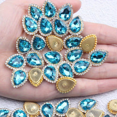 30pcs Tear Drop Rhinestone DIY Accessories Costume Dress Wedding Crafting