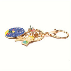 Metal Rose Keychain Starry Keychain Keyring Pendant Gift For Men Women