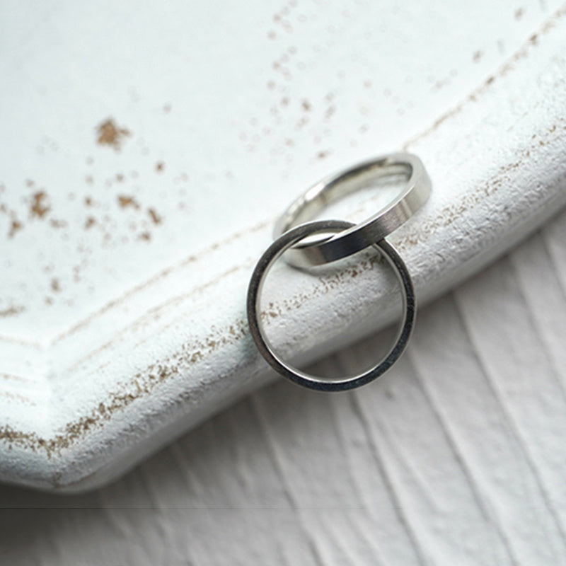 Men's Stainless Steel Double Ring Combo