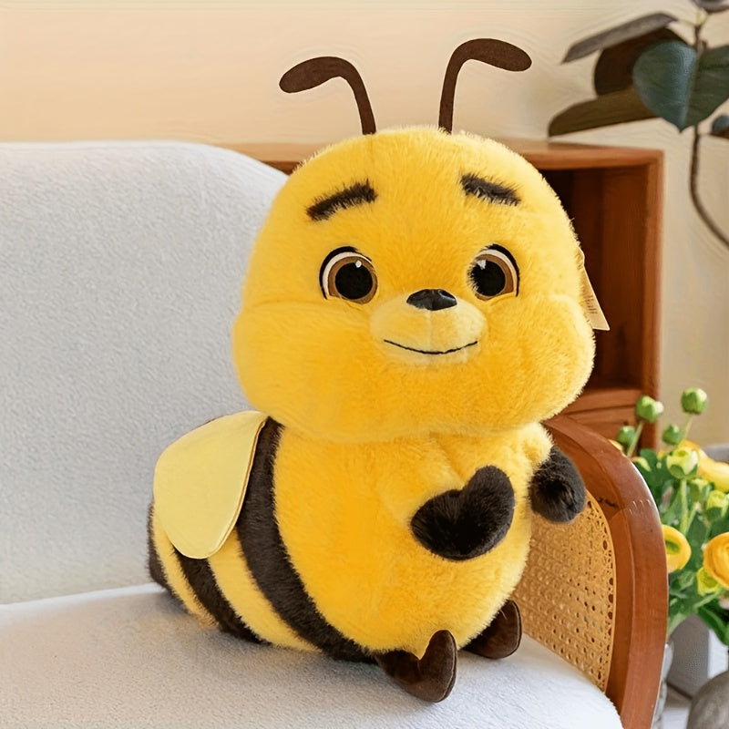 Bee Plush Toy Yellow Stuffed Animal Decoration Cozy Home Plush Toy