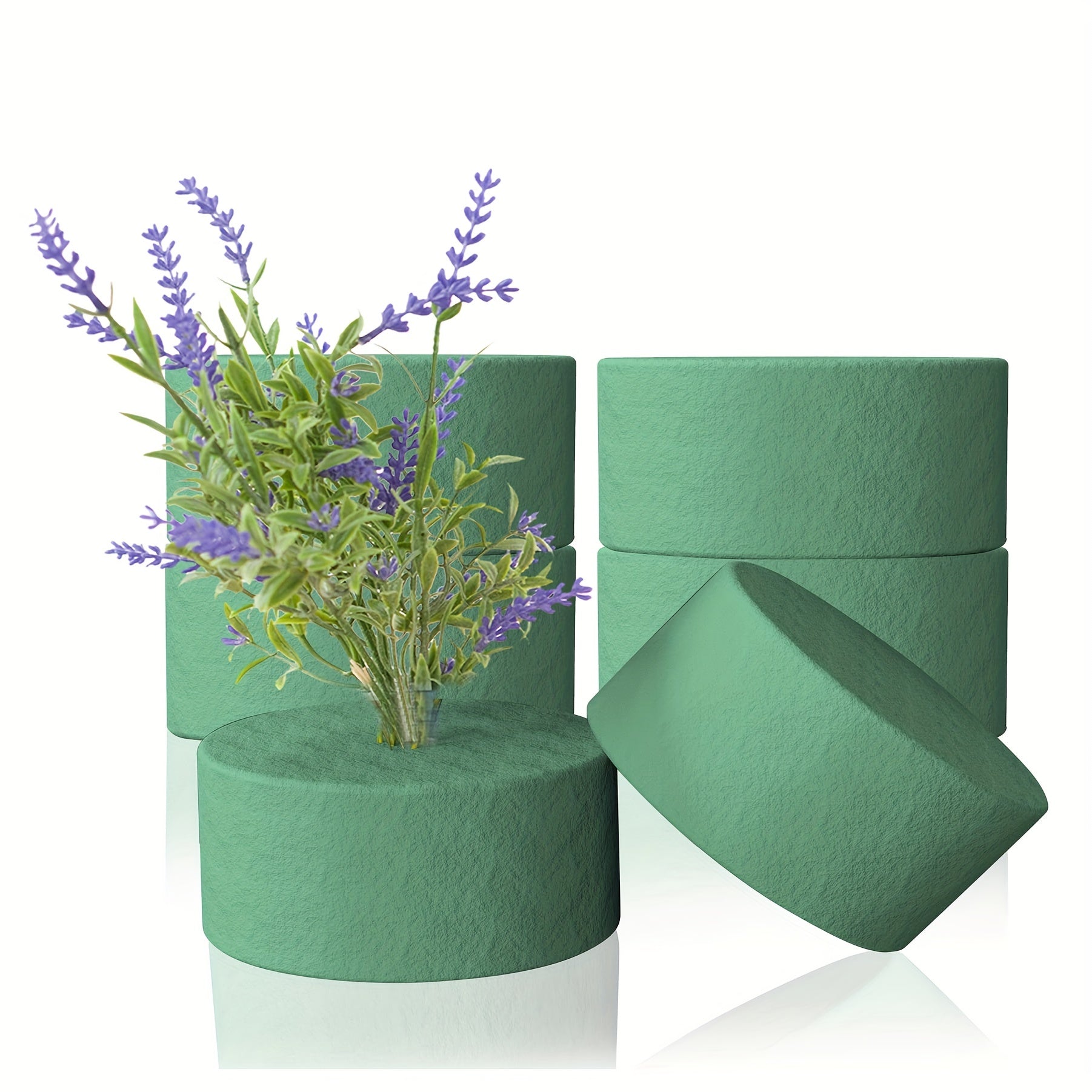 4pcs Round Flower Foam Block Wet Flower Foam Polyethylene Foam