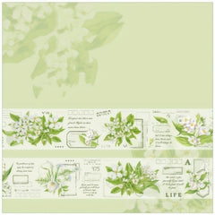 PET Tape Flower Language Letter Series English Flower Journal Sticker