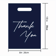 100pcs Thank You Retail Shopping Bag Reusable Plastic Merchandise Bag