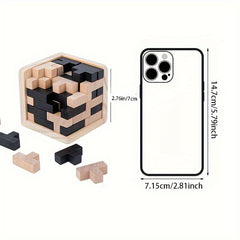 3D Wooden Puzzles IQ Toy 54T Cube Educational Toys For Kids