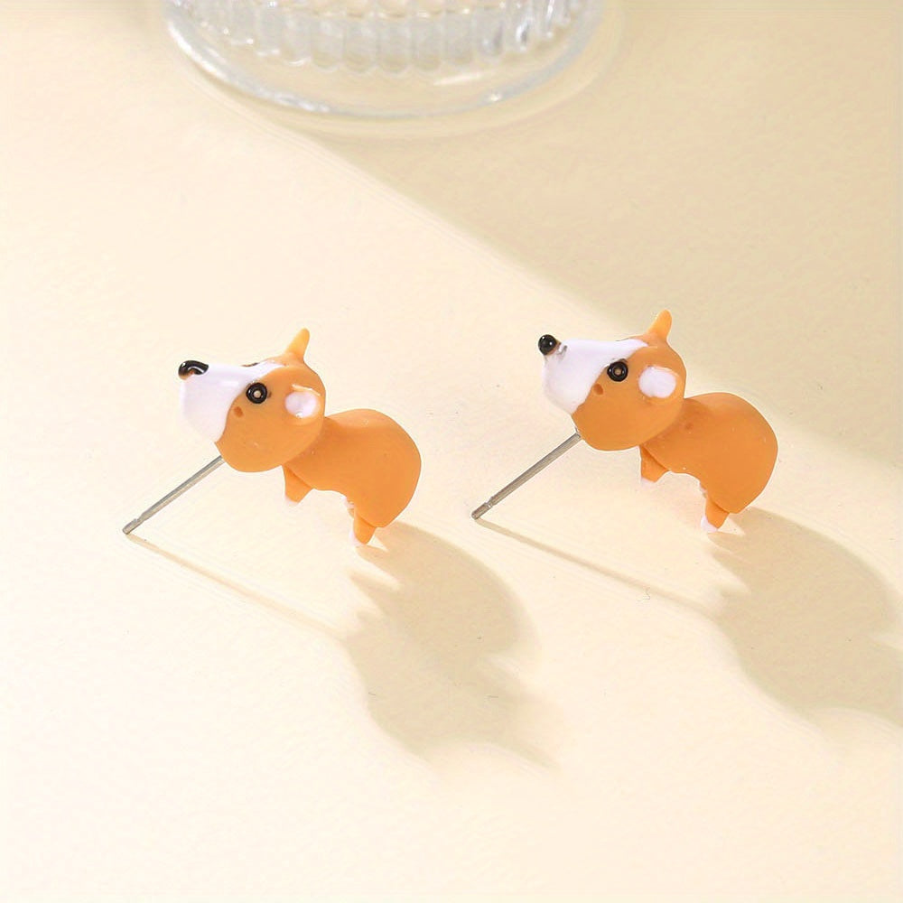 Funny Animal Stud Earrings for Girls