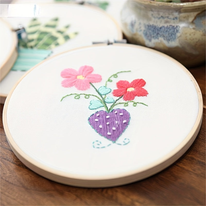 DIY Embroidery Kit Plant Flower Pattern Home Decor