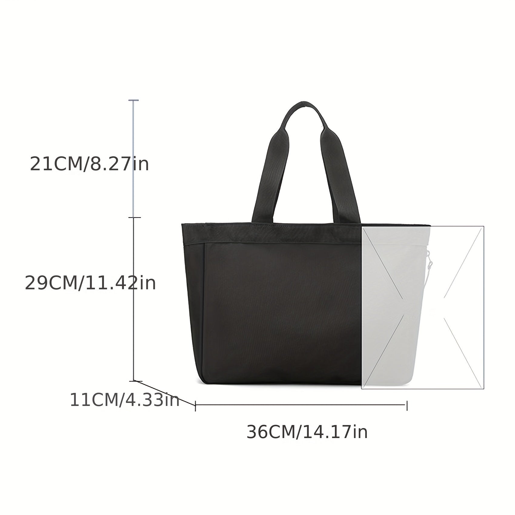 Men's Large Capacity Tote Bag Casual Shoulder Bag