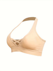 Criss Cross Hollow Push Up Bra Backless Comfortable Stretch Bra